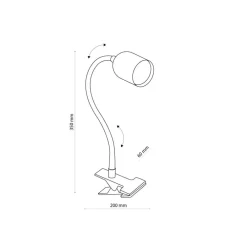 Lampka biurkowa TOP biała 1xGU10 na klips * TK Lighting Online