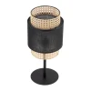 Lampka Nocna BOHO Czarny Beżowy Abażur 45cm * TK Lighting Sale