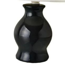 Lampka nocna ceramiczna biało-czarna 26 cm * HowHomely Best