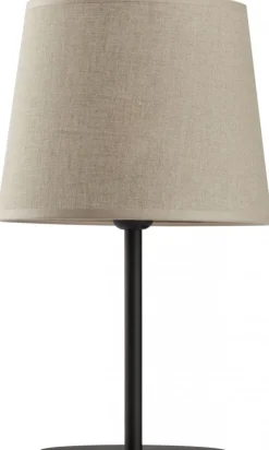 Lampka Nocna CHICAGO Czarny Beżowy Abażur 41 cm * TK Lighting