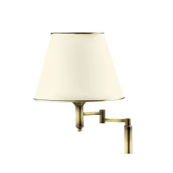 Lampka Nocna CLASSIC Patyna Ecru Abażur Regulowana 1xE27 56cm * Jupiter