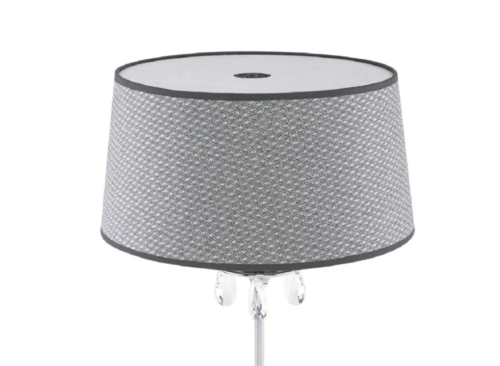 Lampka Nocna EGIDA Srebrny Szary Abażur 1xE27 65 cm * Jupiter Clearance