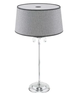 Lampka Nocna EGIDA Srebrny Szary Abażur 1xE27 65 cm * Jupiter Clearance