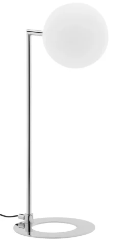 Lampka Nocna FEME Srebrny Biały Szklany Klosz 1xG9 50 cm * Jupiter Clearance