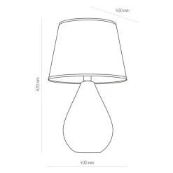 Lampka Nocna LACRIMA Czarny Złoty Abażur 67cm * TK Lighting