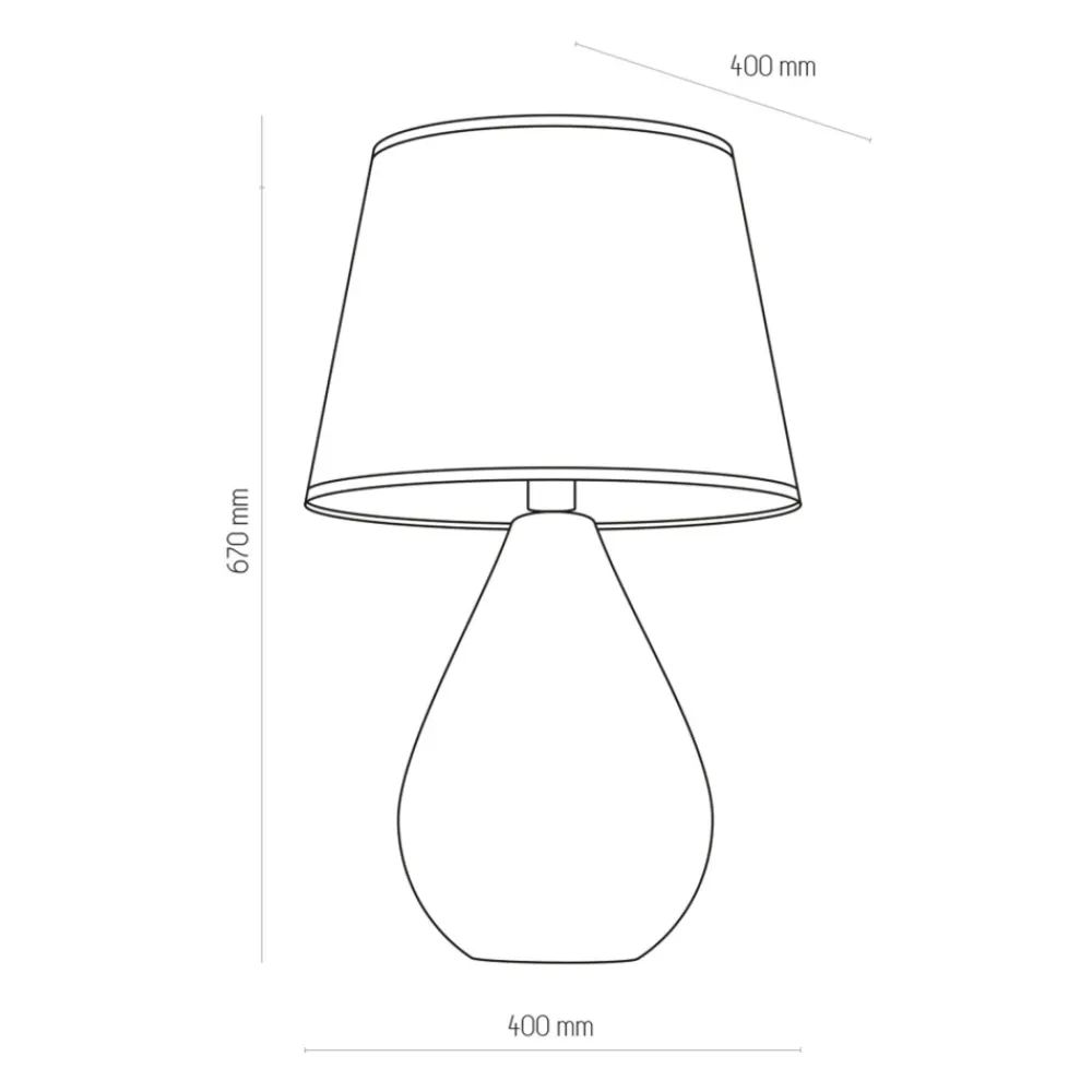 Lampka Nocna LACRIMA Czarny Złoty Abażur 67cm * TK Lighting