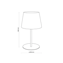 Lampka Nocna MAJA Czarny Abażur 36cm * TK Lighting Clearance