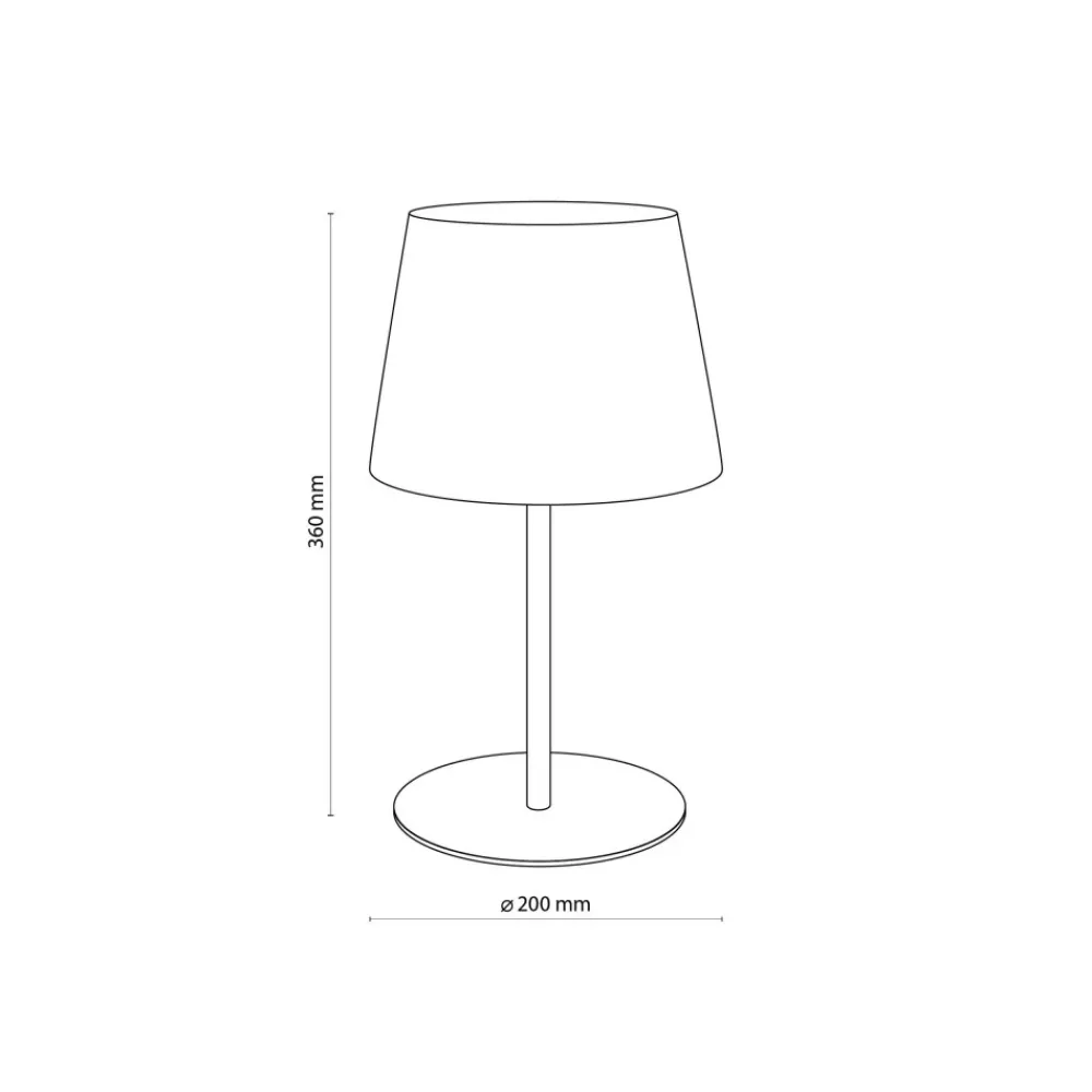 Lampka Nocna MAJA Czarny Abażur 36cm * TK Lighting Clearance