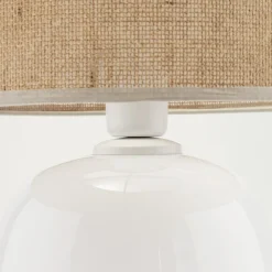 Lampka Nocna MELODY Biały Juta Boho 48cm * TK Lighting