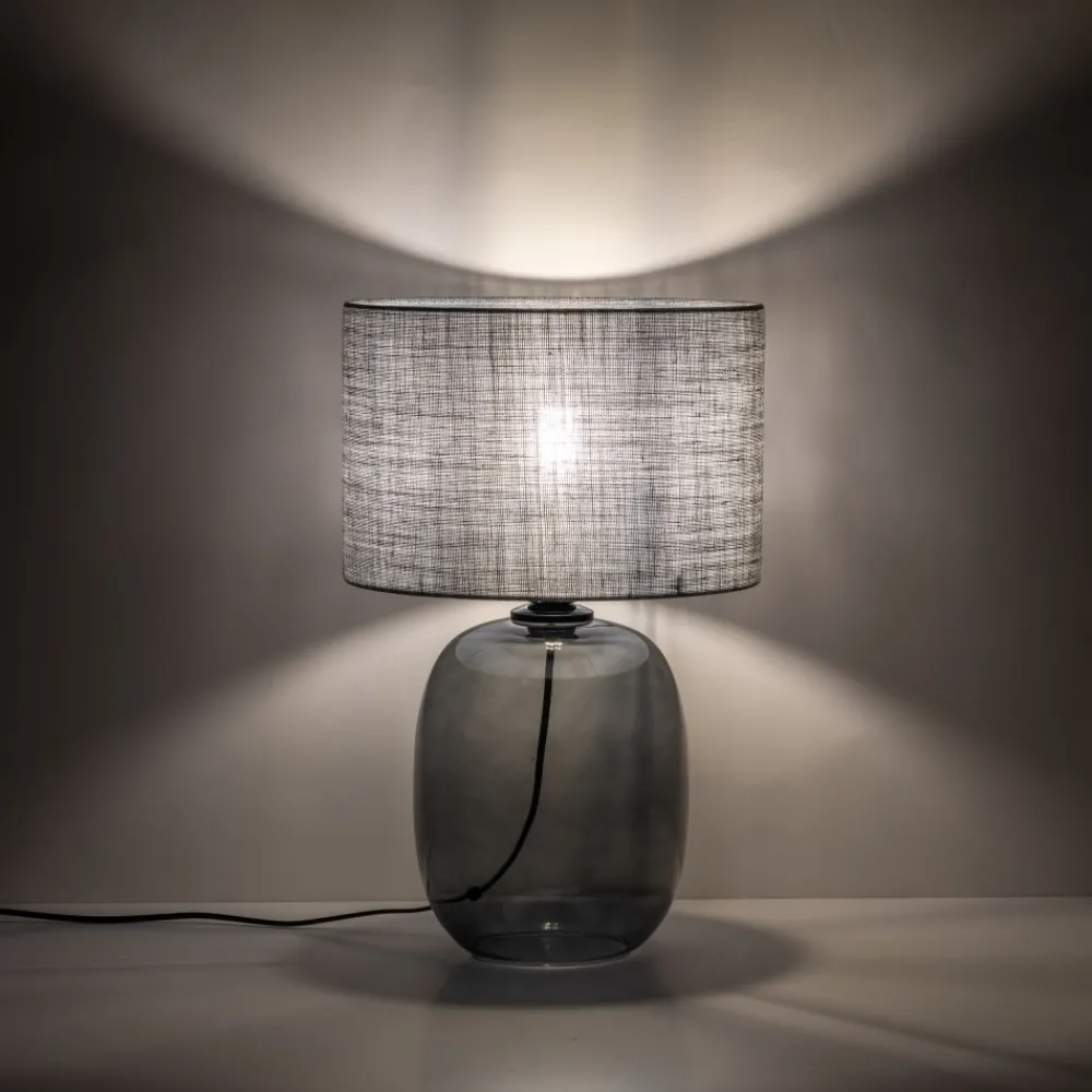 Lampka Nocna MELODY Grafitowy Abażur 48cm * TK Lighting Best