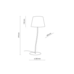 Lampka Nocna NICOLA Żółty Abażur 1xE27 37cm * TK Lighting Hot