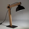 Lampka Nocna OSLO Czarny Metalowy Klosz 52cm * TK Lighting Outlet