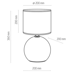Lampka Nocna PALLA Biały Abażur 36cm * TK Lighting Discount