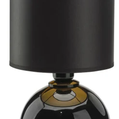 Lampka Nocna PALLA Czarny Złoty Abażur 36cm * TK Lighting