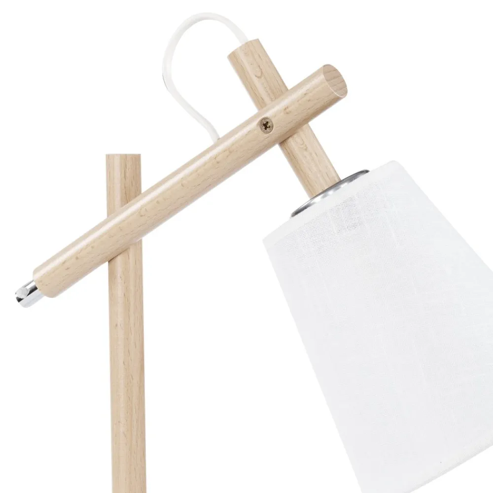 Lampka Nocna VAIO Brązowy Biały Abażur 46cm * TK Lighting New