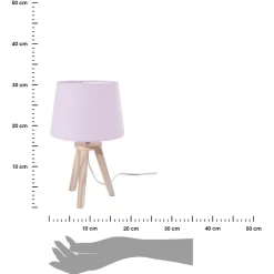 Lampka nocna z różowym abażurem 31 cm * Atmosphera Best