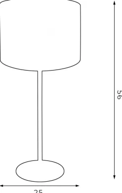 Lampka Stołowa ARDEN Biały Abażur 1xE27 56cm * Luminex Outlet