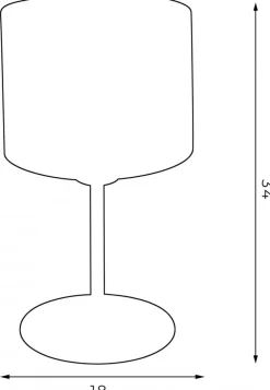 Lampka Stołowa ARDEN Biały Abażur 1xE27 34cm * Luminex Discount