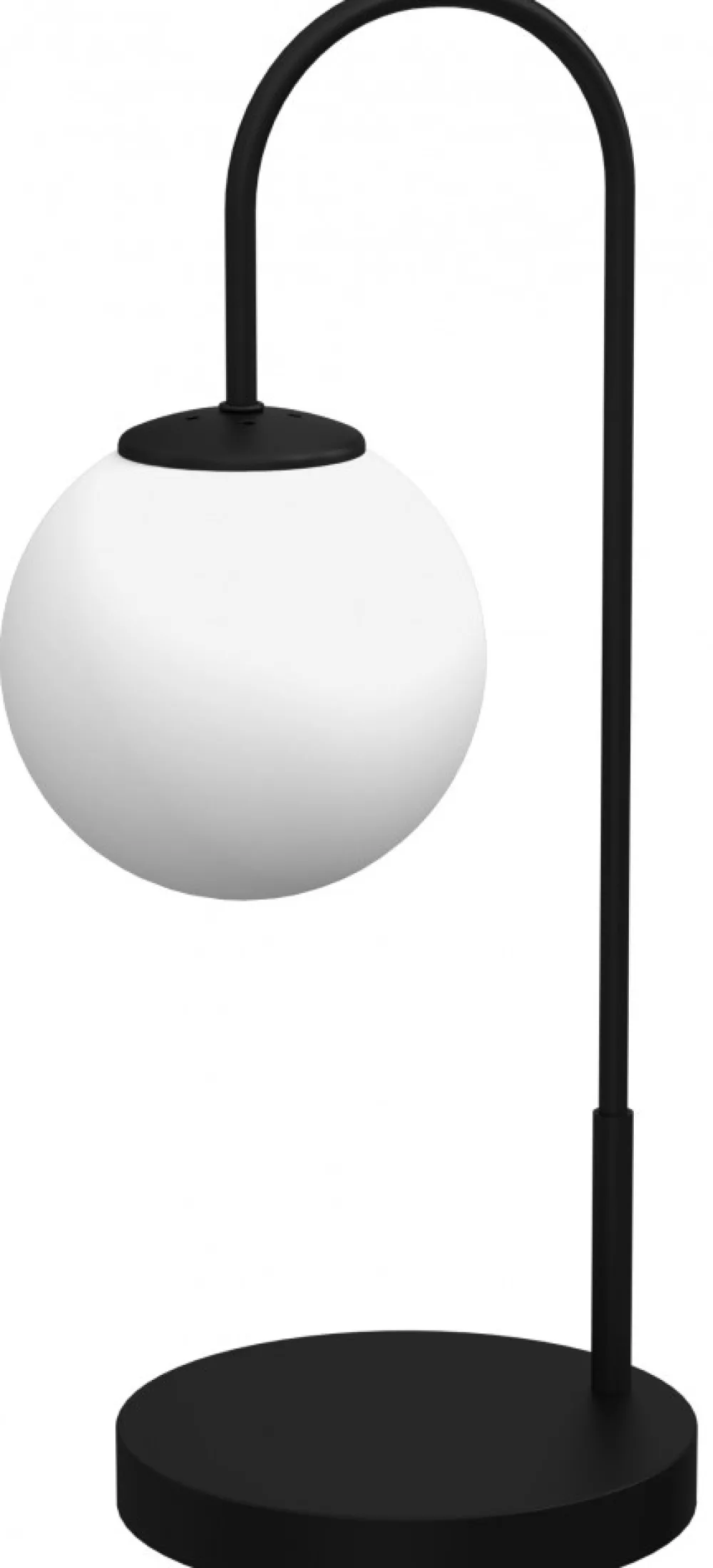 Lampka Stołowa CAMBRIDGE Czarny Biały Szklany Klosz 1xE14 52cm * Luminex