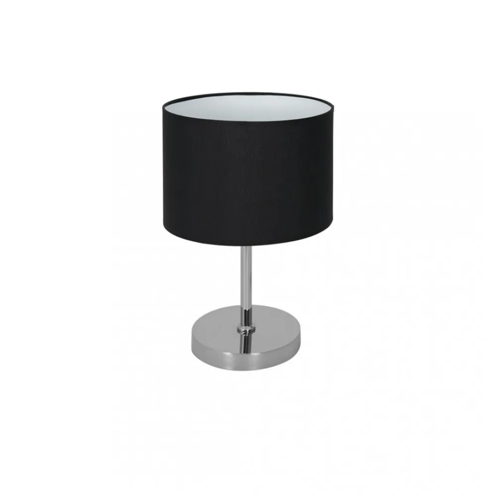 Lampka Stołowa CASINO Czarny Srebrny Abażur 1xE27 40cm * Eko-light Hot