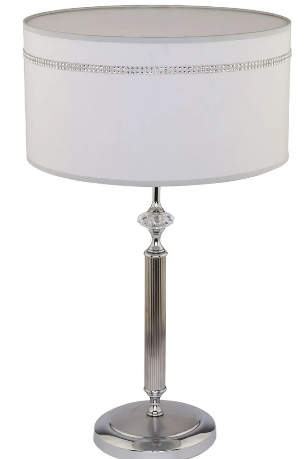 Lampka Stołowa JULIA II Srebrny Abażur 1xE27 57 cm * Jupiter Discount