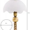 Lampka Stołowa Patyna Biały Szklany Klosz 1xE14 47cm * Jupiter Online