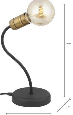 Lampka Stołowa LUCE Czarny Patyna 1xE27 * Jupiter New