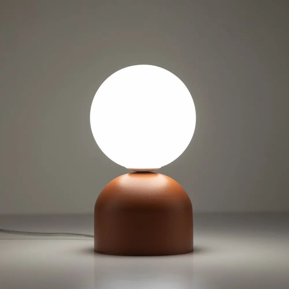 Lampka Stołowa MIKI Brick Szklany Klosz 1xG9 21cm * TK Lighting Online