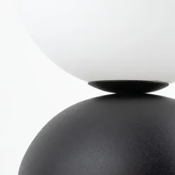 Lampka Stołowa MIKI Czarny Szklany Klosz 1xG9 21cm * TK Lighting Outlet