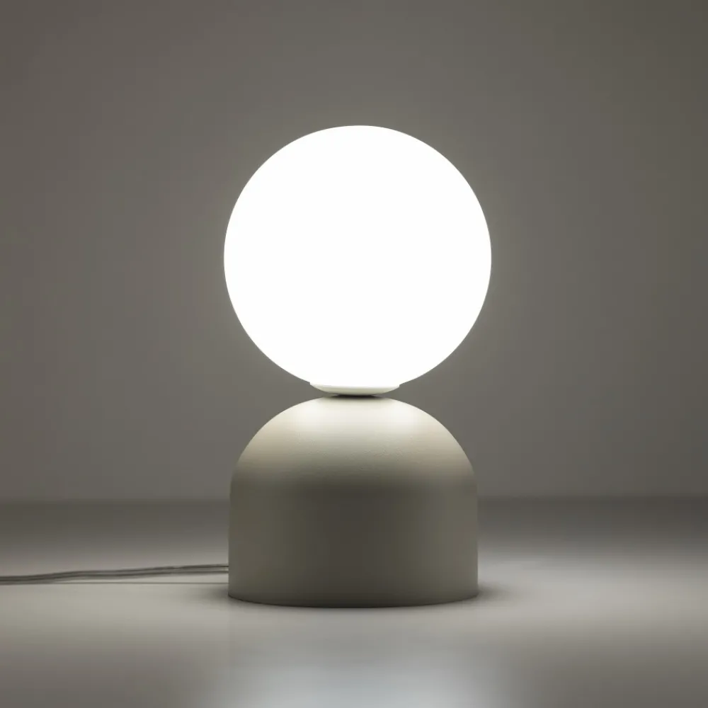 Lampka Stołowa MIKI Szary Szklany Klosz 1xG9 21cm * TK Lighting Clearance