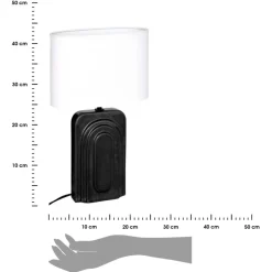 Lampka stołowa Monia 42 cm czarna * Atmosphera Clearance