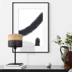 Lampka Stołowa NICOL Czarny Boho Abażur 40cm * TK Lighting Discount