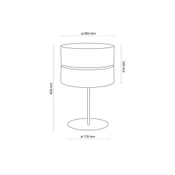 Lampka Stołowa NICOL Czarny Boho Abażur 40cm * TK Lighting Discount