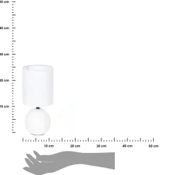 Lampka stołowa Timeo Biała żłobienia * Atmosphera Outlet