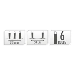 Lampki żarówki Party light Led 5,5m * Progarden Hot