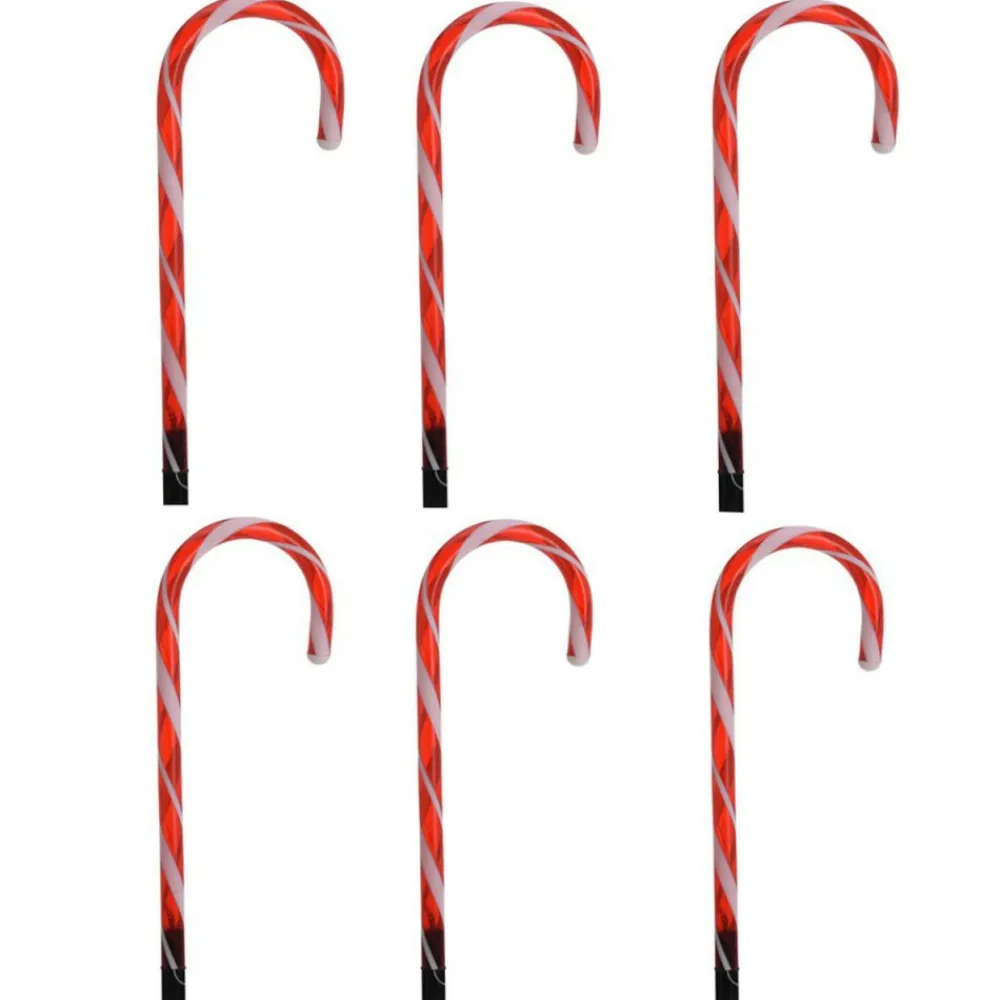 Lampki ogrodowe w kształcie lasek cukrowych LED 6 szt. h47 cm * H&S Decoration Best