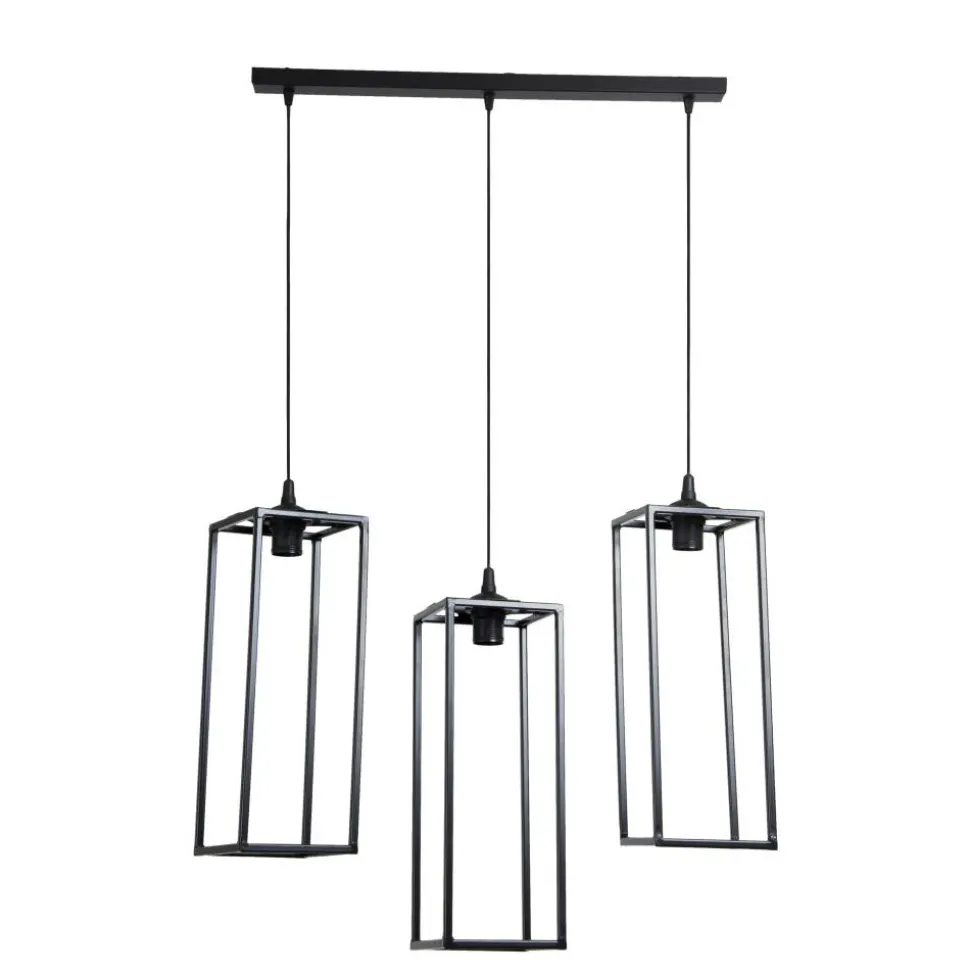 Lampy sufitowa geometryczna czarna 60 cm LOFT