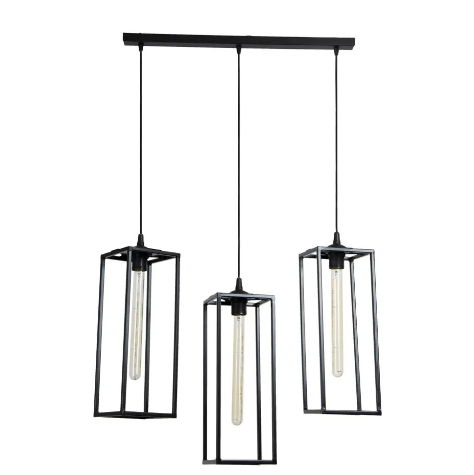 Lampy sufitowa geometryczna czarna 60 cm LOFT