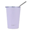 Lawendowy kubek termiczny ze słomką 400 ml Lavender Fog