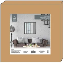 Loftowe lustro ścienne FERRO 61,5x61,5 cm