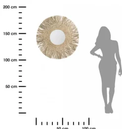 Lustro ścienne Ael trawa morska 80 cm