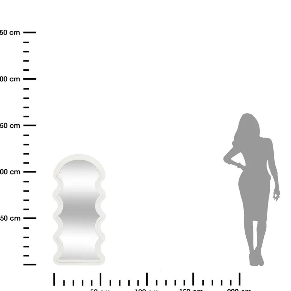 Lustro ścienne Emily 114 x 54 cm białe