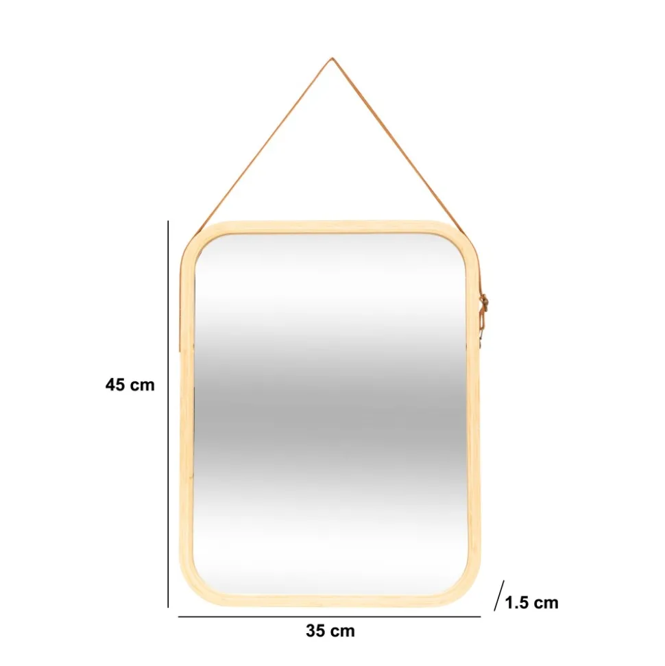 Lustro ścienne prostokątne 35x45 Marron1