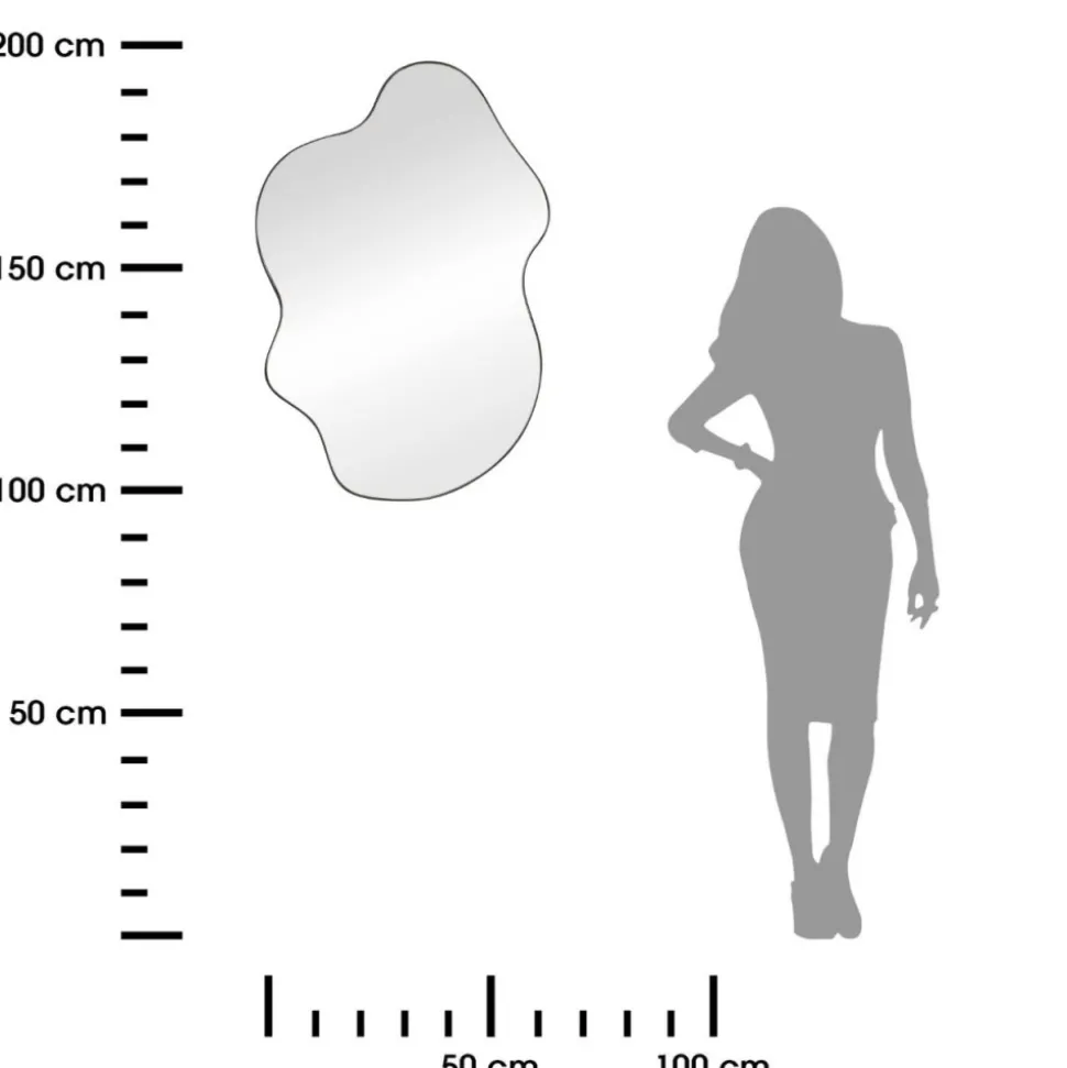 Lustro ścienne z czarną ramą Essent