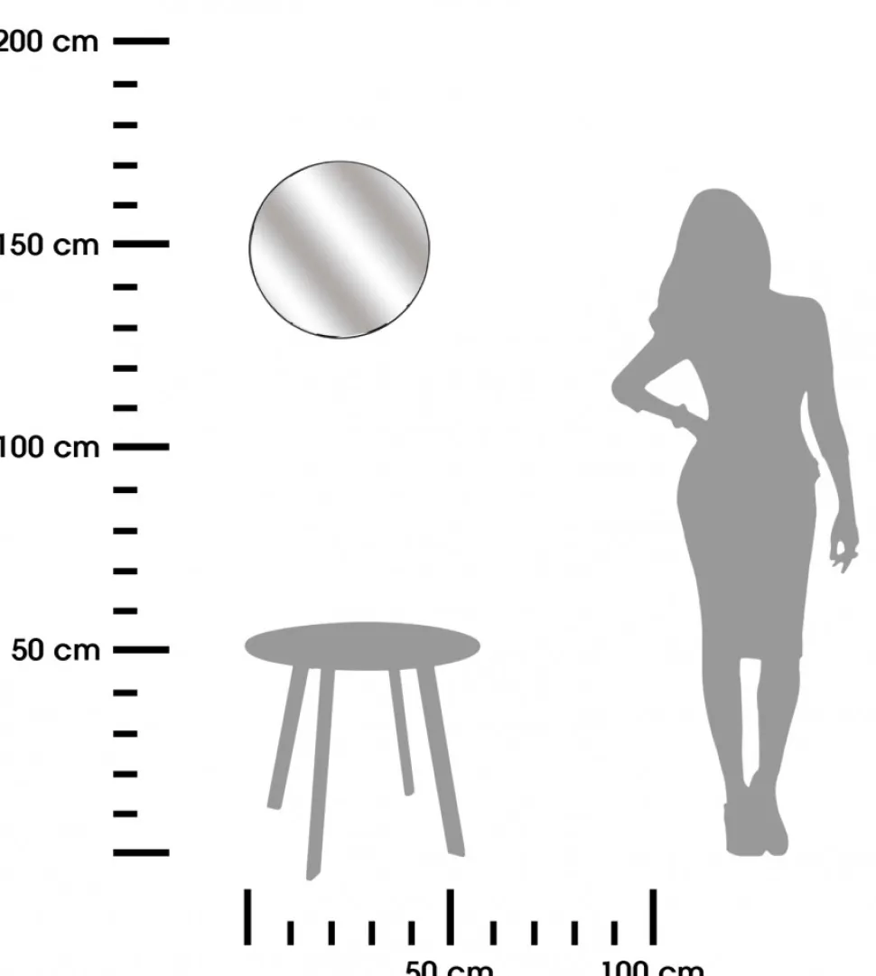 Lustro ścienne z półkami LOFT ROUND