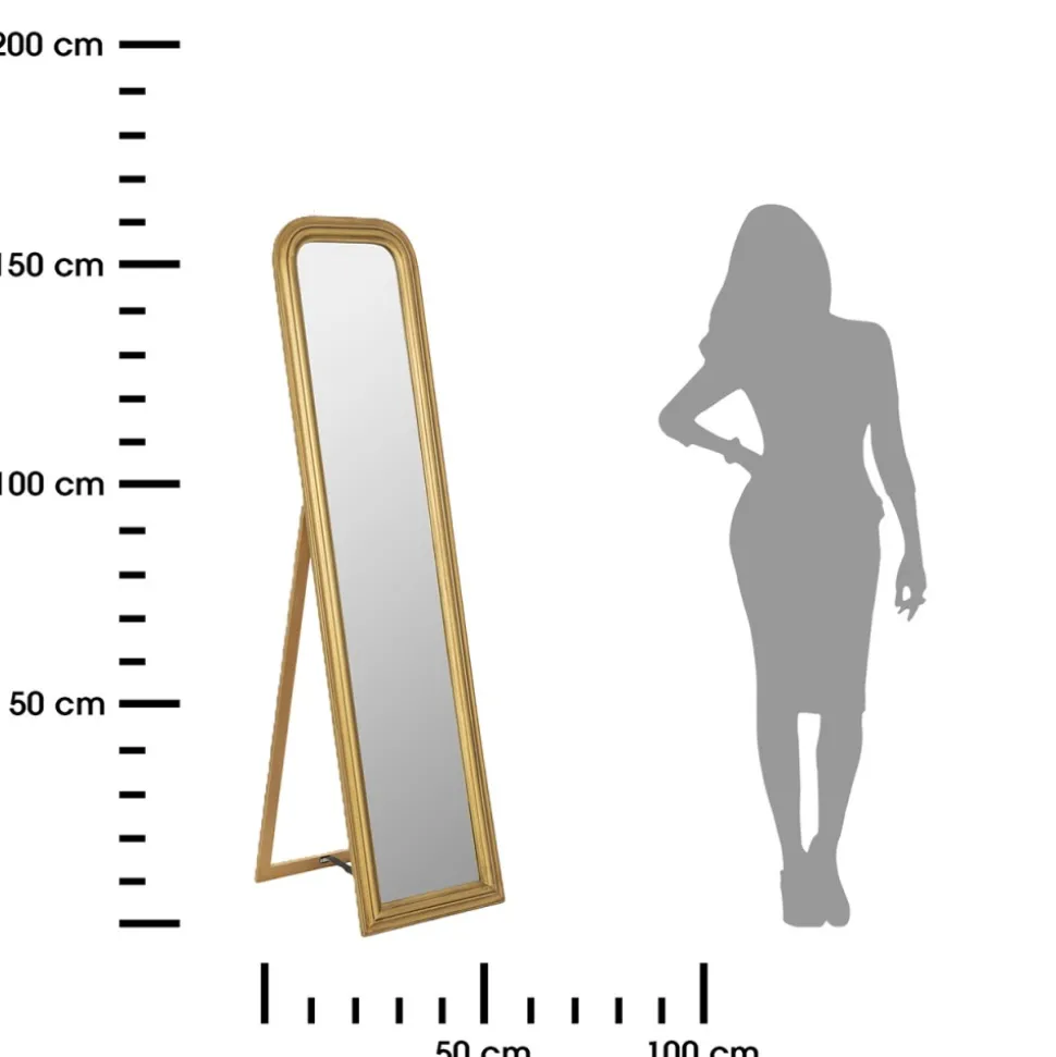 Lustro stojące Adele złote 160 cm