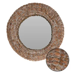 Lustro ścienne z hiacyntu wodnego beż * H&S Decoration Discount