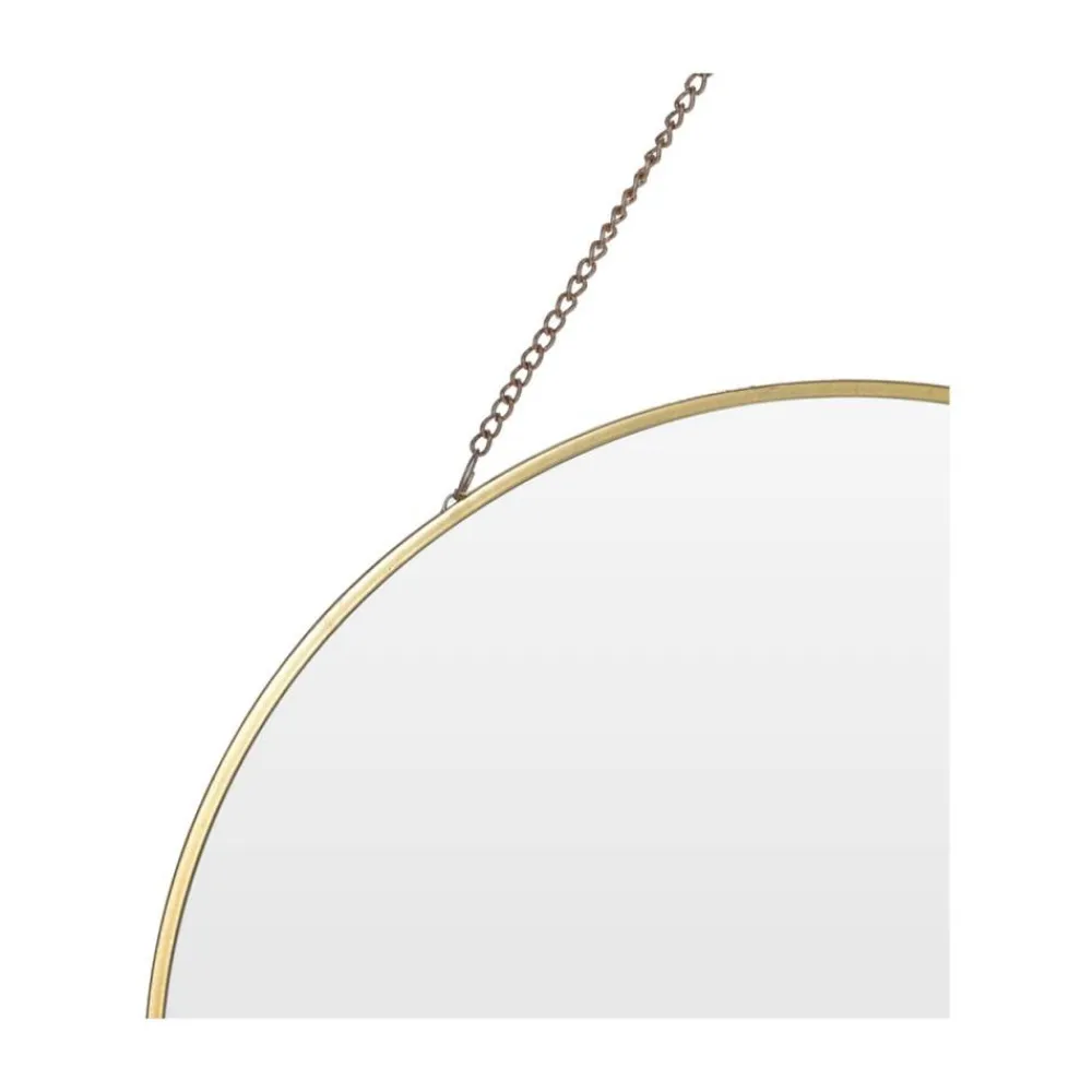 Lustro ścienne złote na łańcuszku 29 cm * H&S Decoration Clearance
