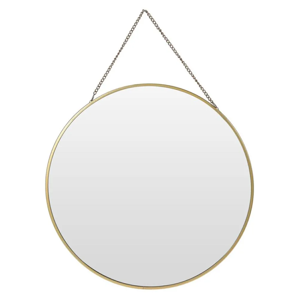 Lustro ścienne złote na łańcuszku 29 cm * H&S Decoration Clearance