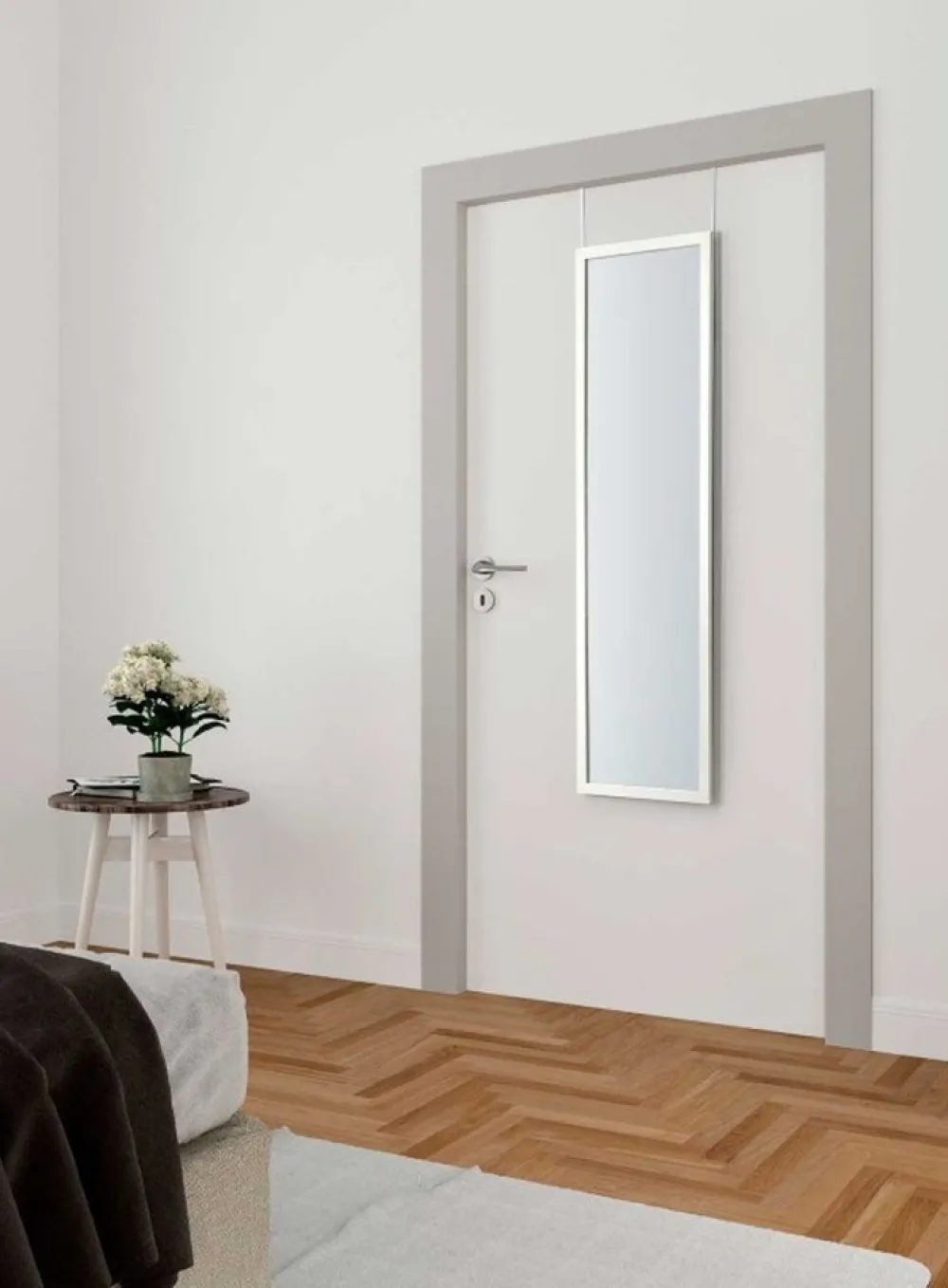 Lustro na drzwi 30x120 cm białe * GIFTDECOR Hot
